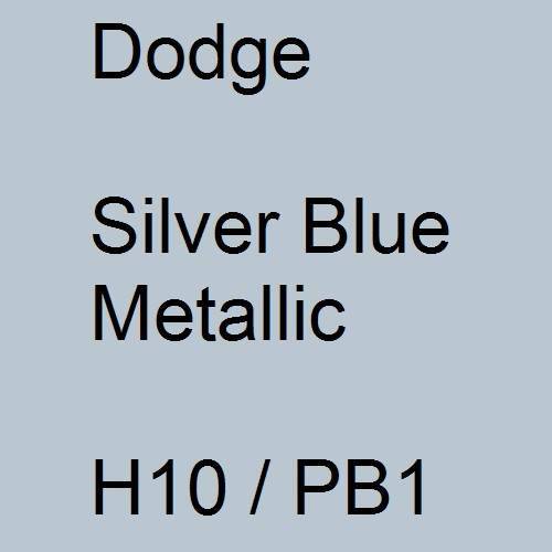 Dodge, Silver Blue Metallic, H10 / PB1.